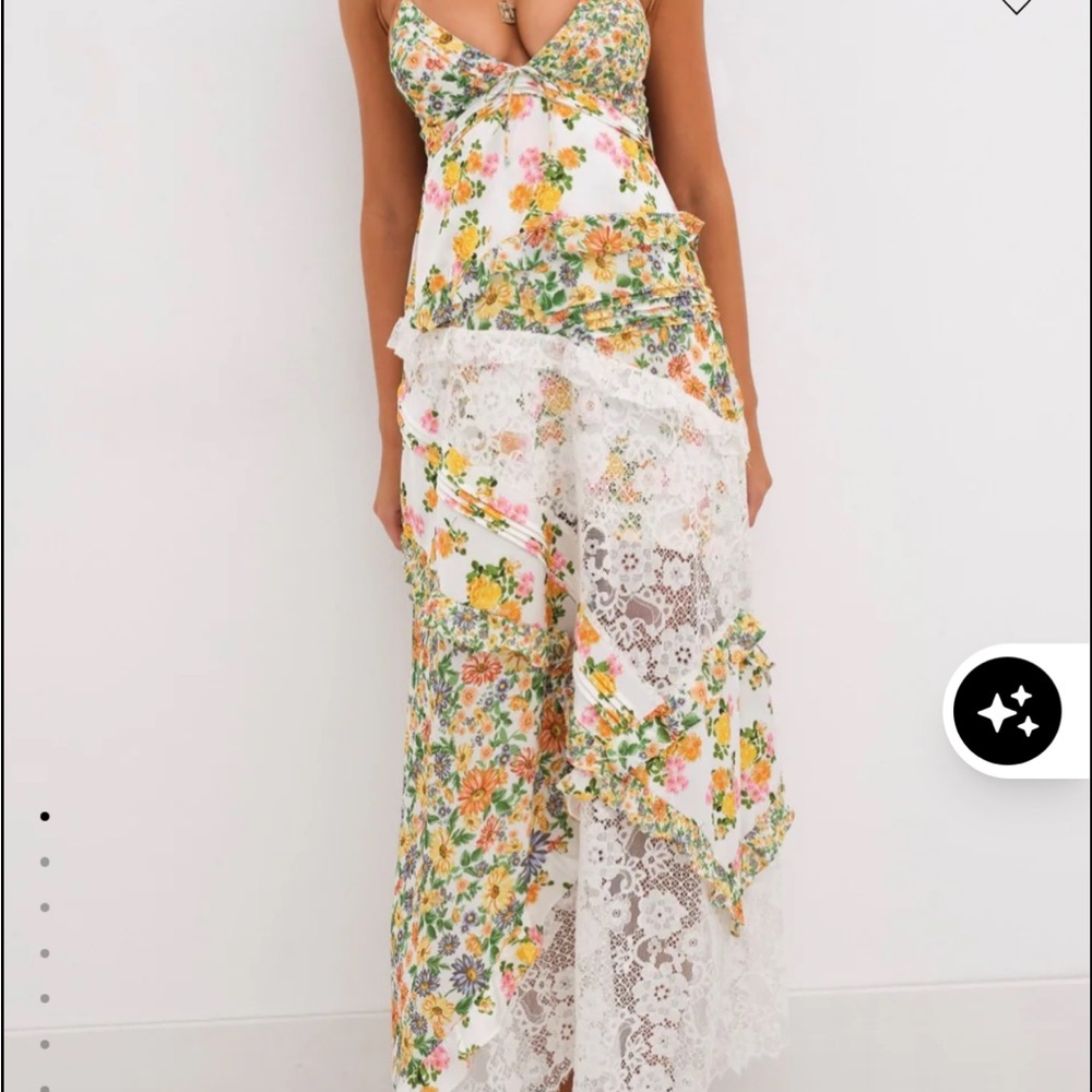 For Love & Lemons Rosalyn Maxi Dress